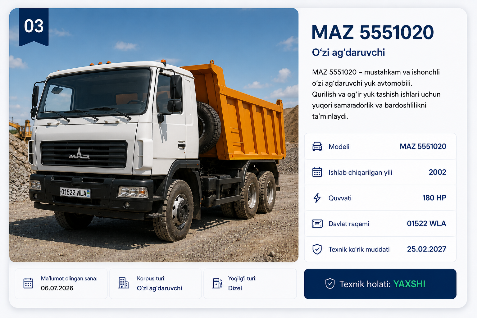MAZ 5551020 — EMAAR HOUSE texnika parki
